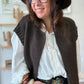 Gilet sans manches cow girl chocolat