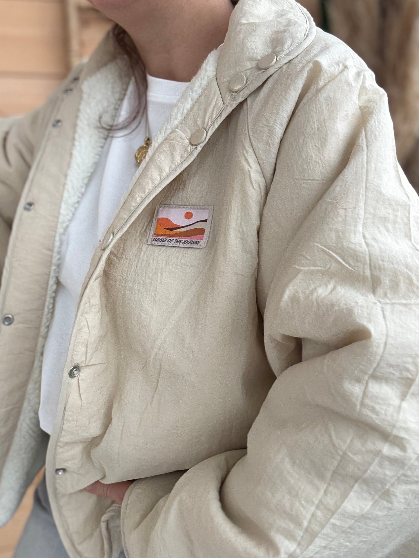 Veste réversible Mona beige