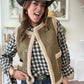 Veste sherpa kaki