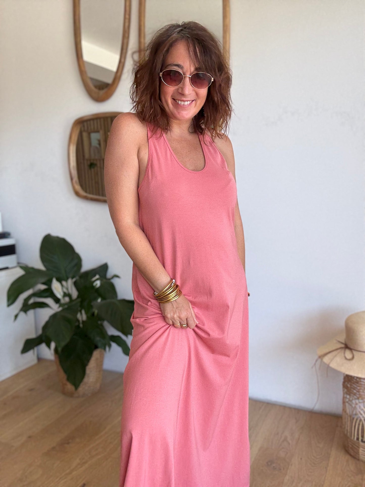 Robe débardeur bois de rose