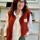 Veste Teddy brique
