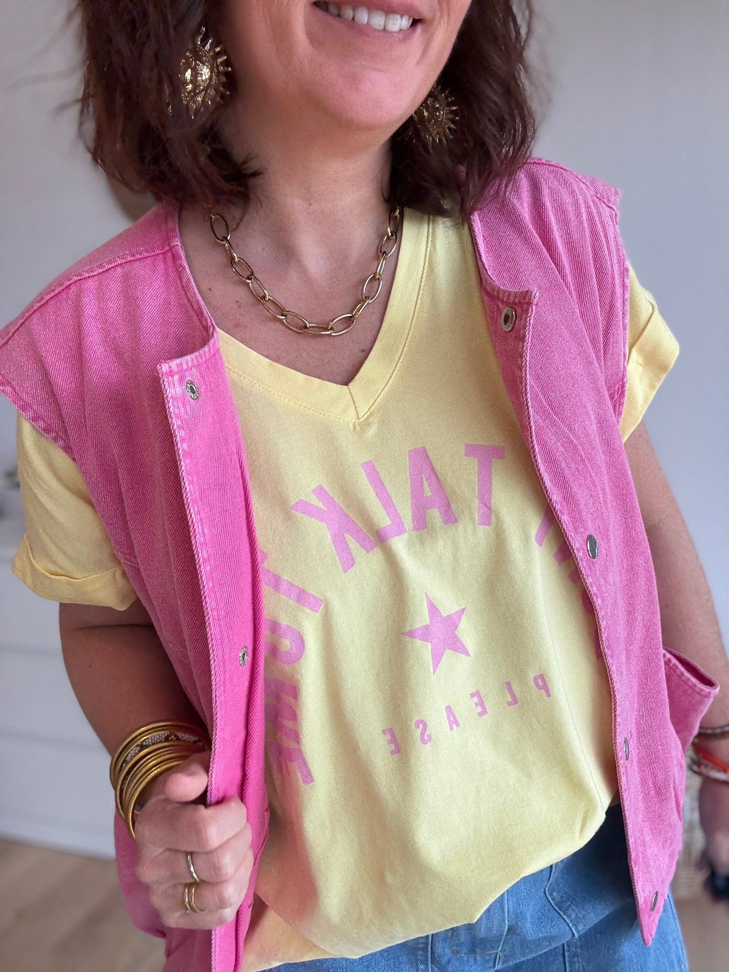 Veste sans manche LIZZIE rose