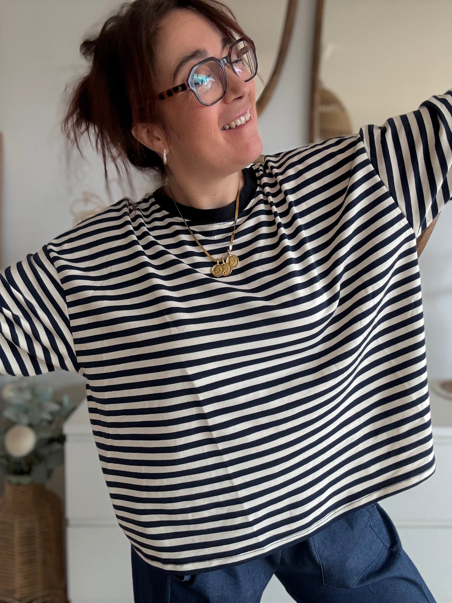 Marinière Gina Marine écru