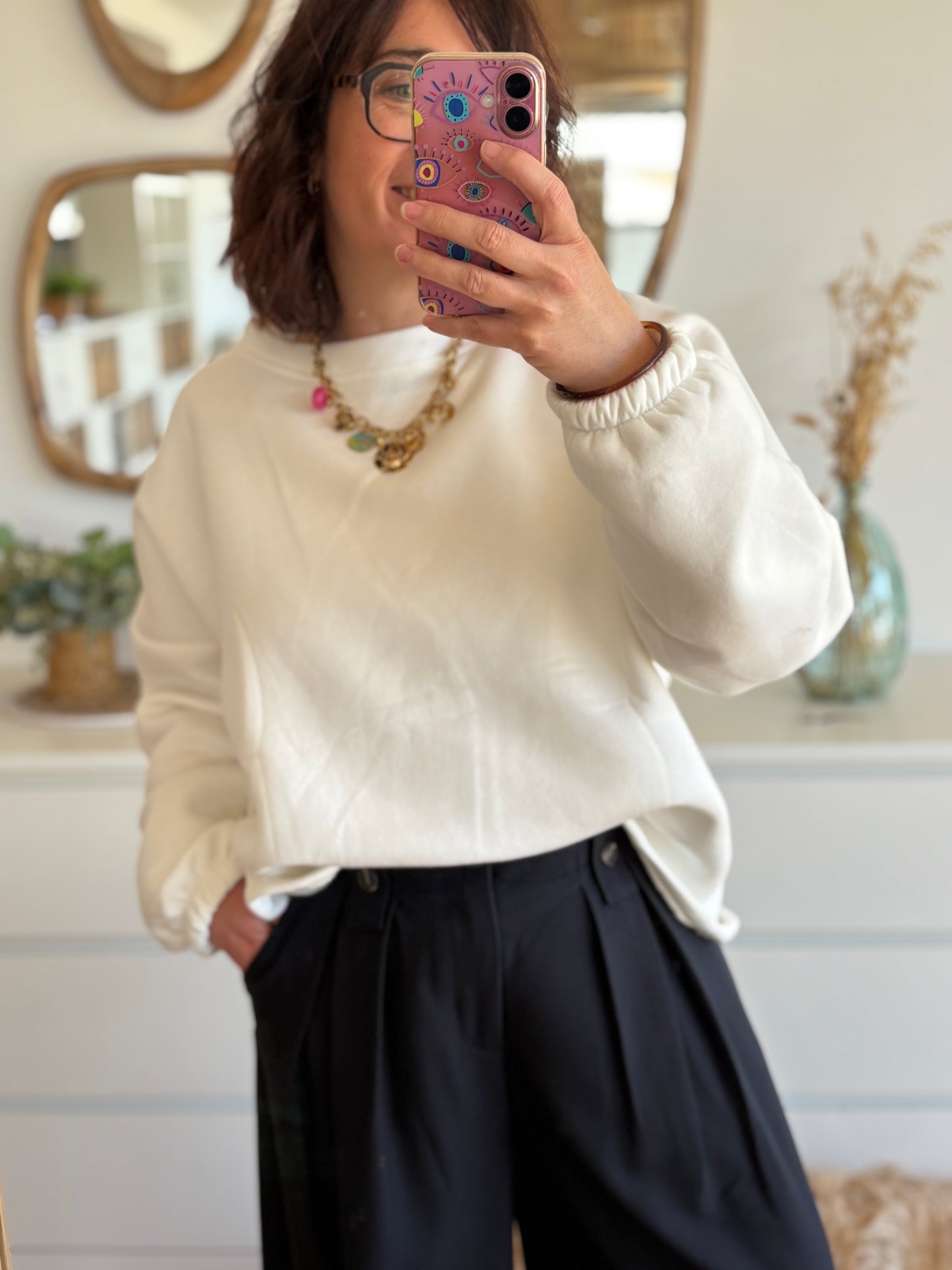Sweat iconic blanc