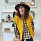 Gilet sans manches cow girl moutarde