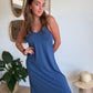 Robe débardeur bleu