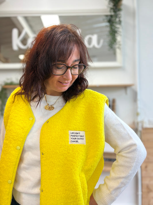 Veste Teddy jaune