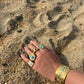 Bague rectangulaire Sunny blue