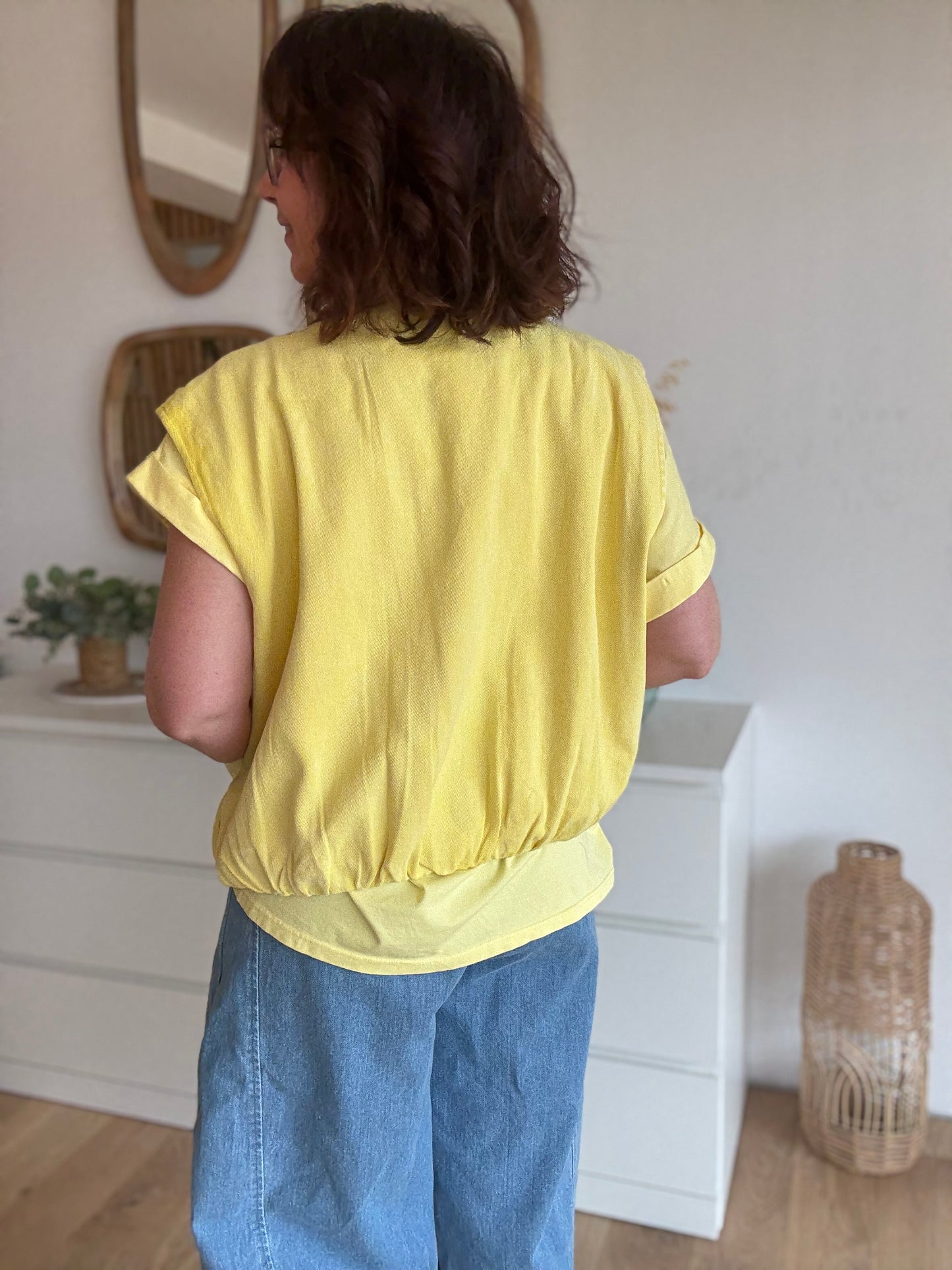 Veste sans manches LIZZIE jaune