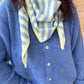 Foulard echarpe Bonny bleu jaune