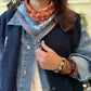 Foulard bandana bleu rouille