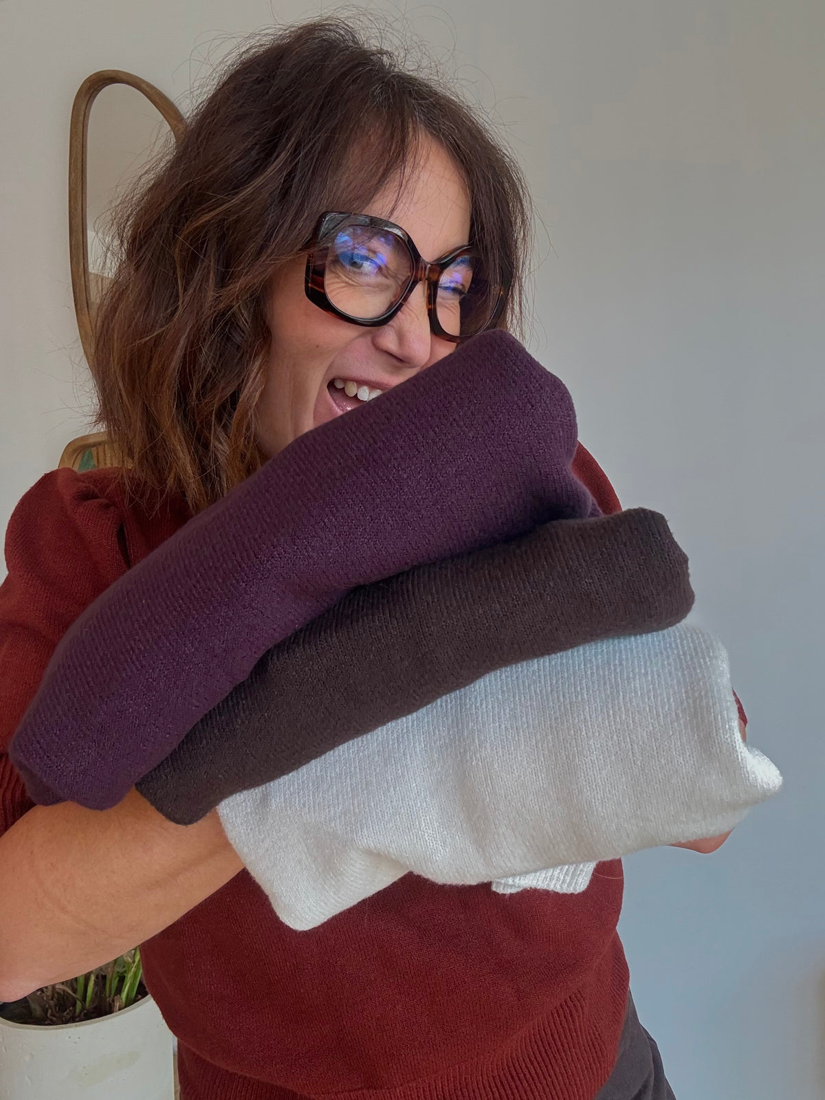 Pull Caroline Aubergine