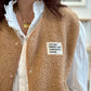 Veste Teddy camel