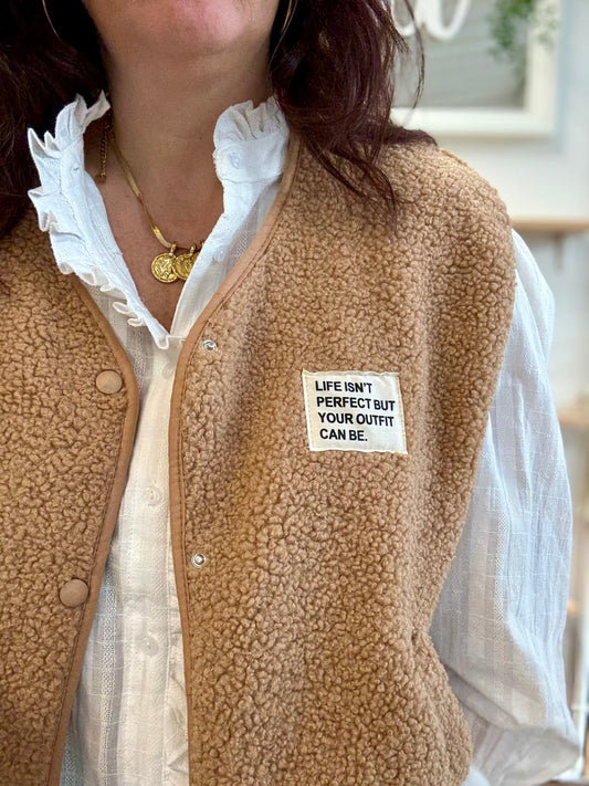 Veste Teddy camel