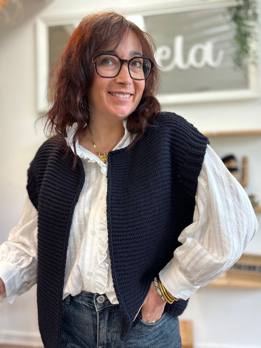 Gilet sans manches cow girl Marine