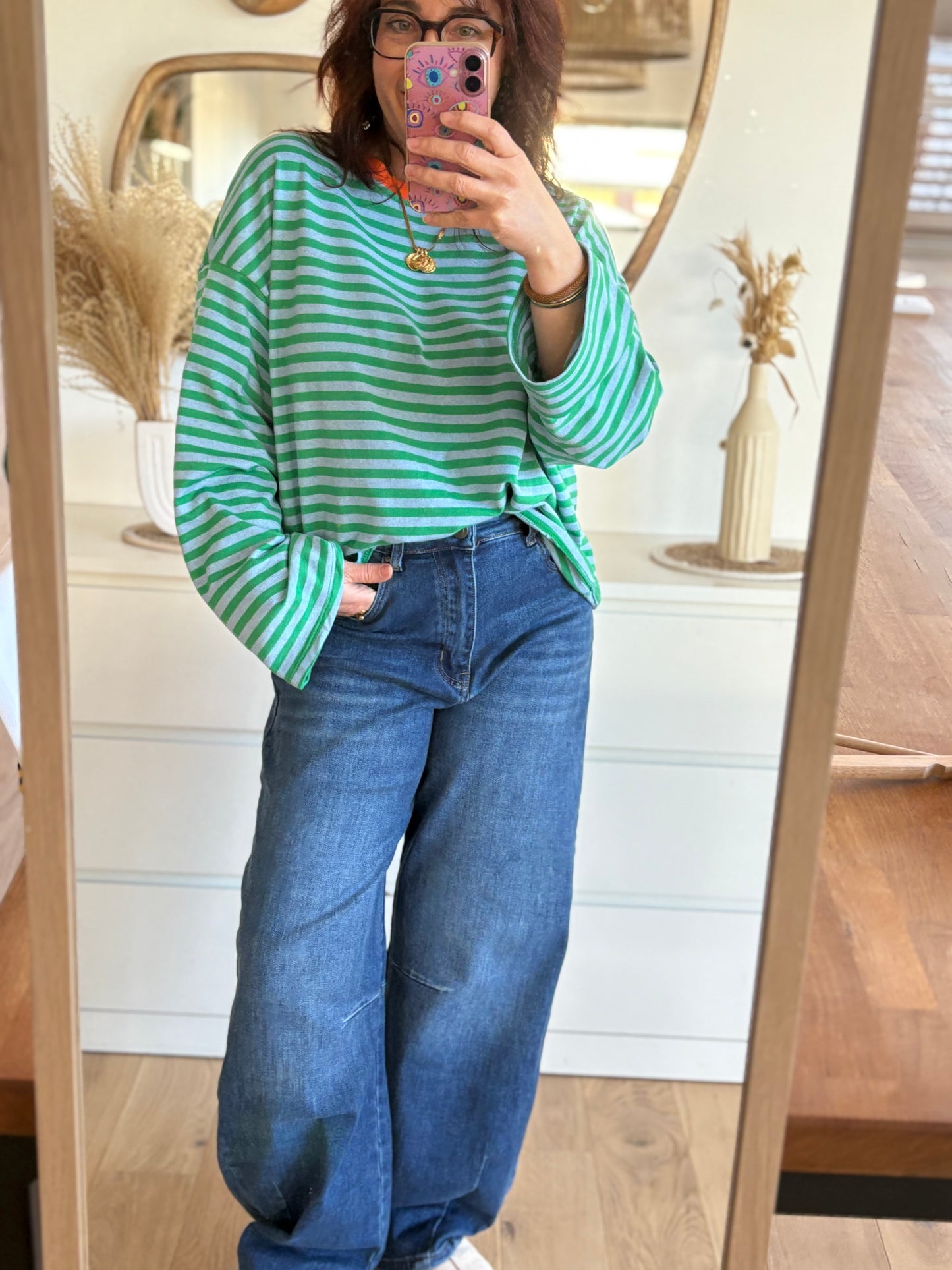 Marinière Gina bleu/vert