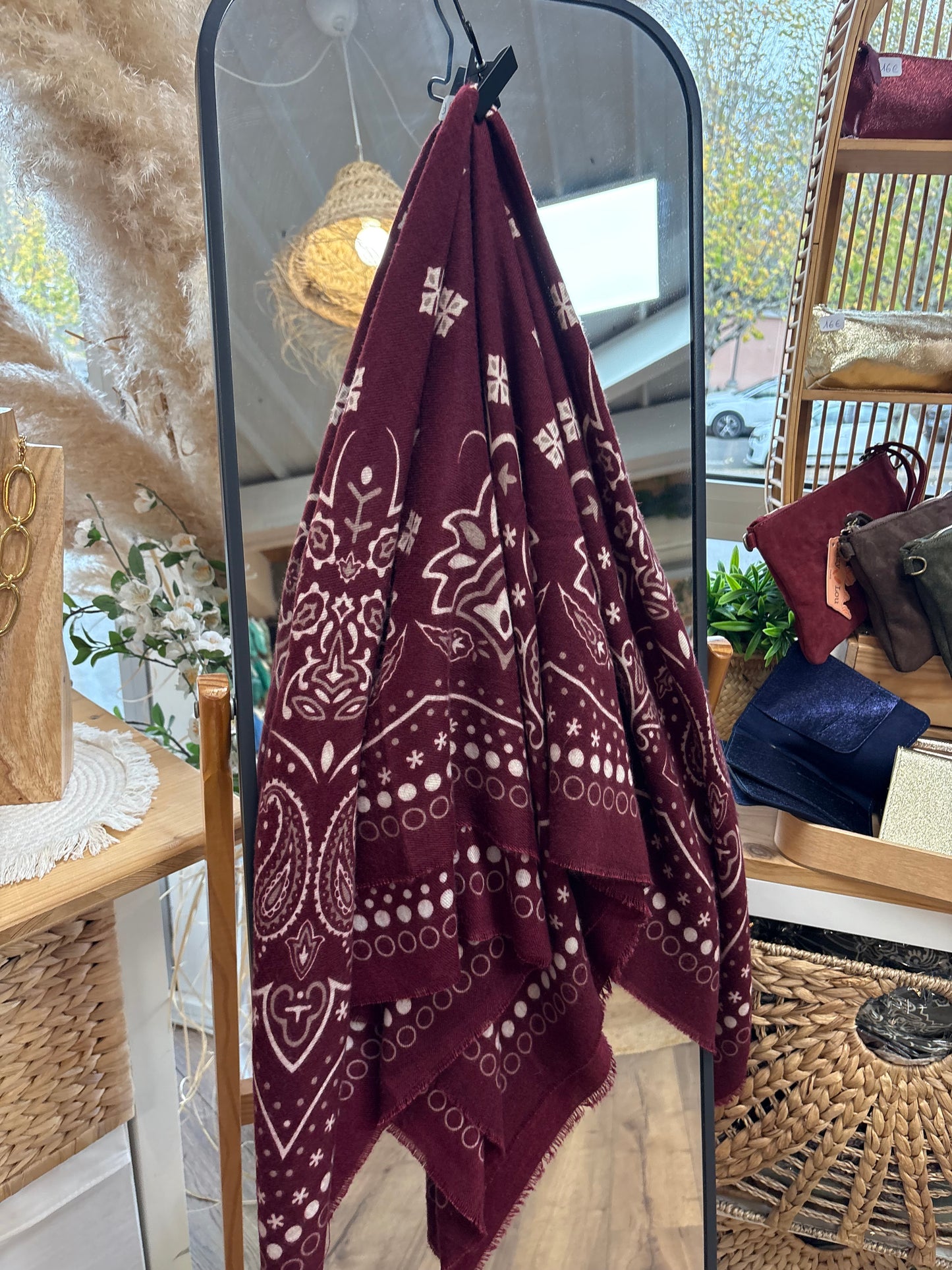 Foulard Bandana bordeaux