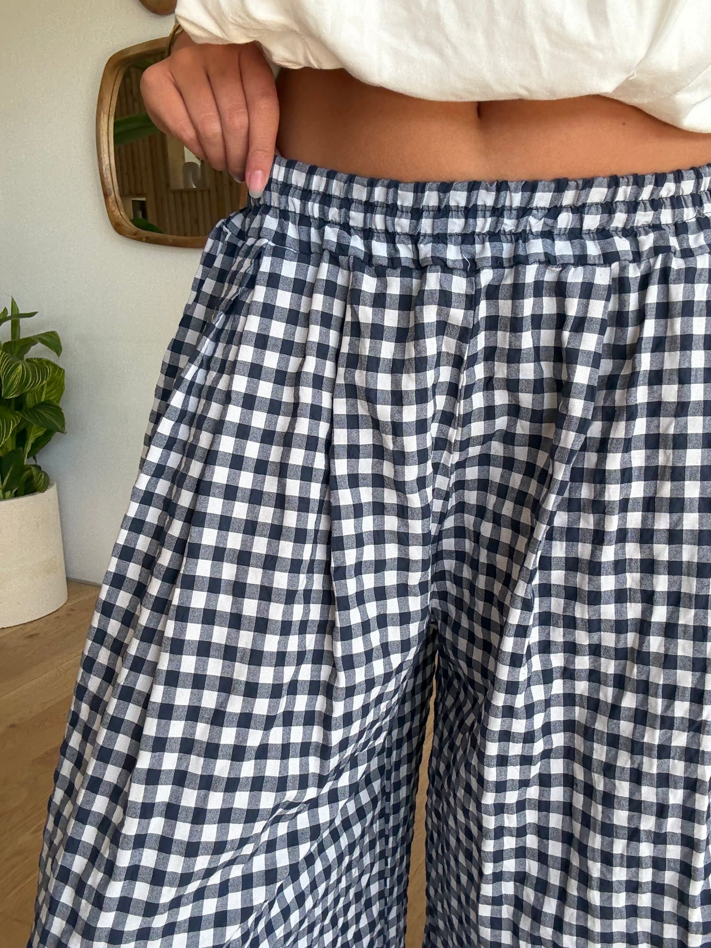 Pantalon Vichy Marine