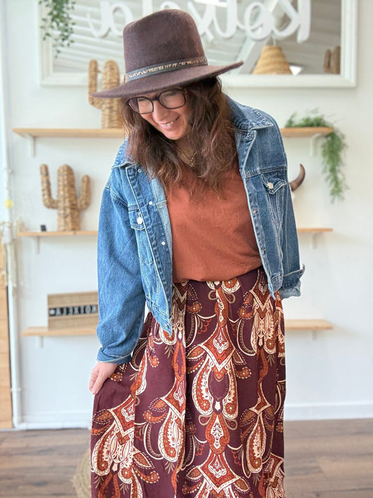 Veste en jean courte wild west