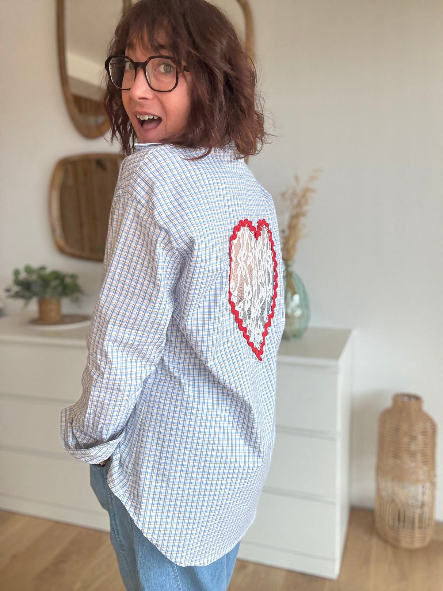 Chemise love Blue
