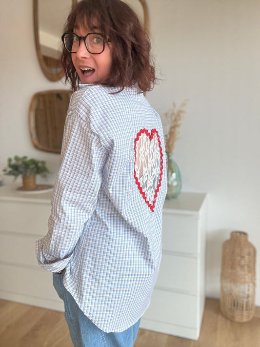 Chemise love Blue