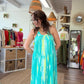 Robe SAMBAIA vert et jaune fluo