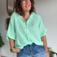 Chemise Gaze de Coton Vert Menthe