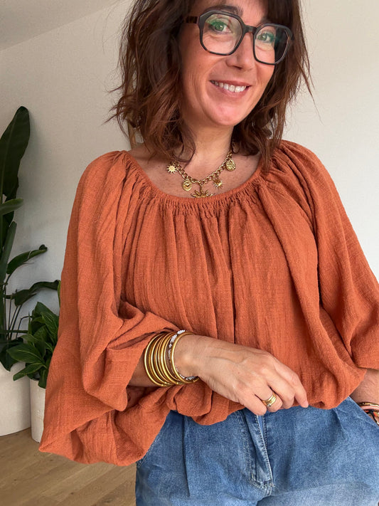 Blouse Bohème Brique