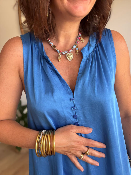 Robe Tie and Dye Blue