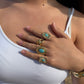 Bague rectangulaire Sunny blue