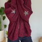 Gilet doudou étoile bordeaux