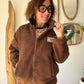 Veste Teddy Marron
