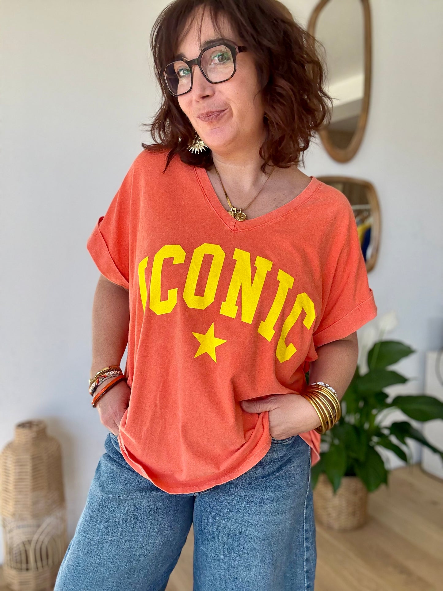 Tee shirt Iconic corail