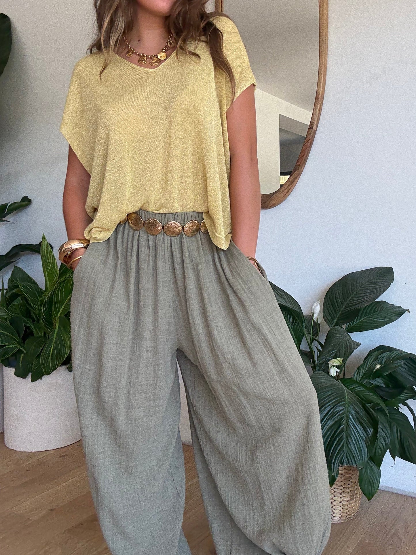 Pantalon Jasmine kaki