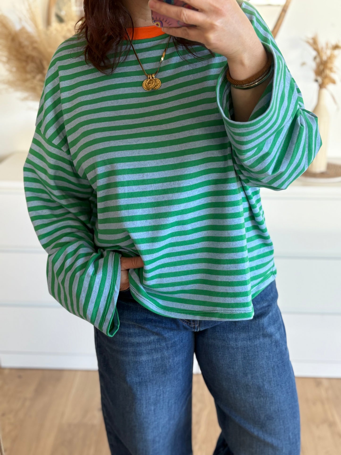 Marinière Gina bleu/vert