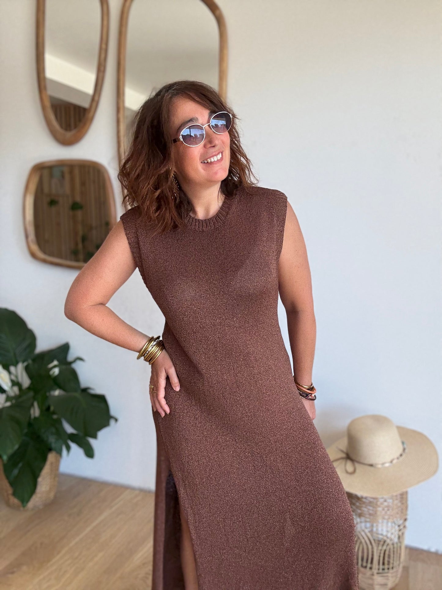 Robe Glow choco doré