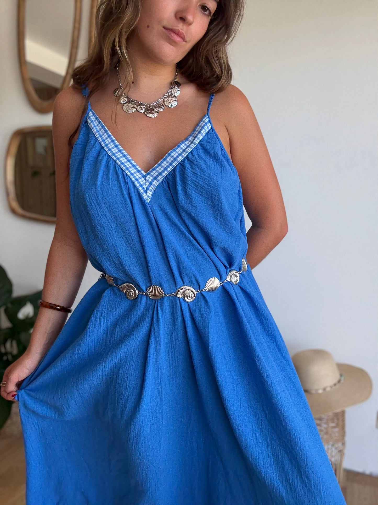 Robe playa bleu