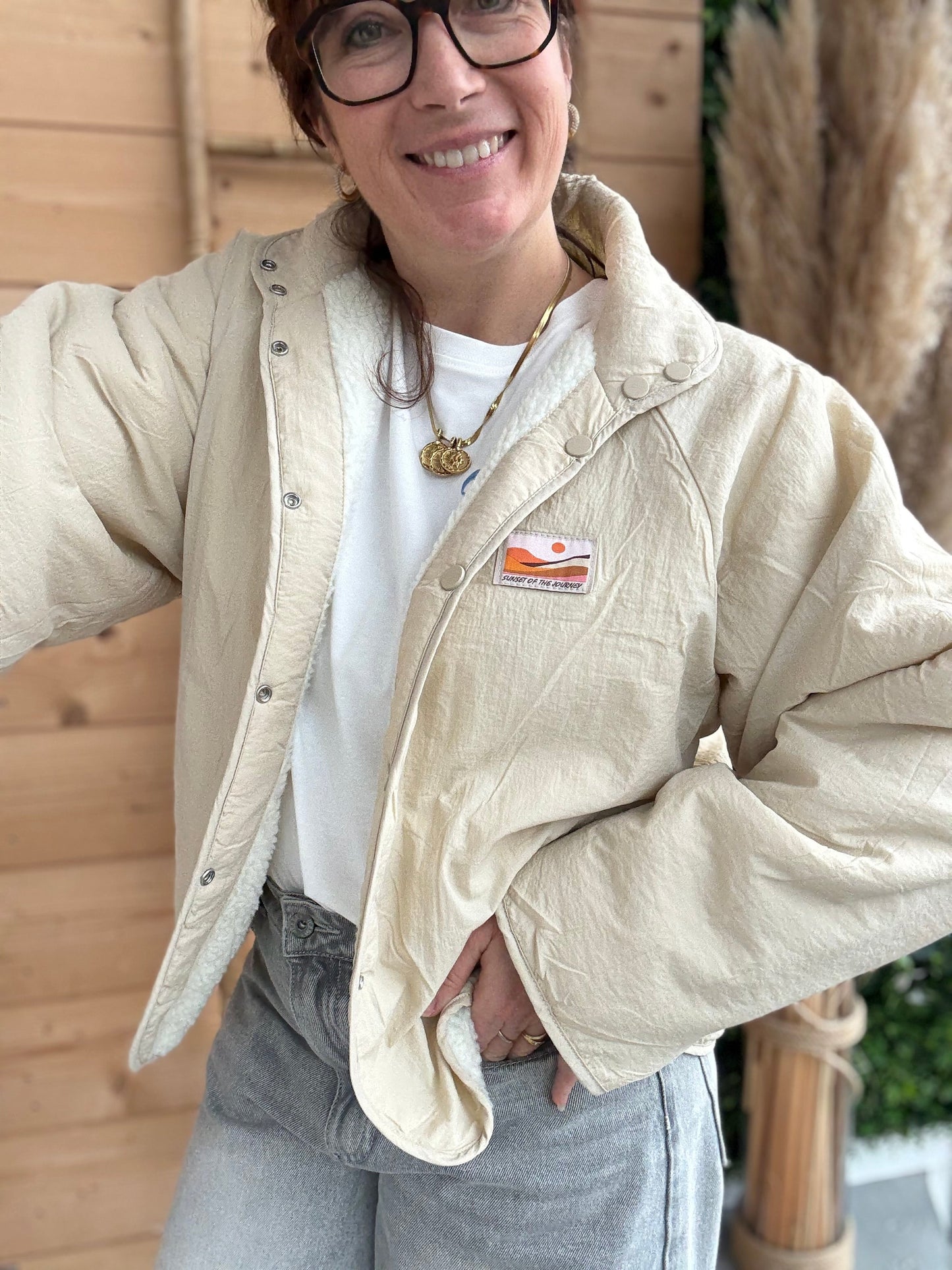 Veste réversible Mona beige