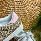 Baskets étoile Leopard et rose