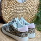 Baskets étoile Leopard et rose