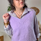 Chemise oversize Rayée Lilas et marine