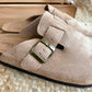 Mules suedine Beige