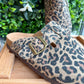 Mules effet suédine leopard