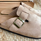 Mules suedine Beige