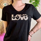 Tee shirt Noir love Doré