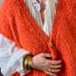 Gilet sans manches bouclette Orange