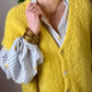 Gilet sans manches maille bouclettes Jaune
