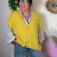 Gilet sans manches maille bouclettes Jaune