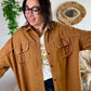 Veste toile de jean Camel