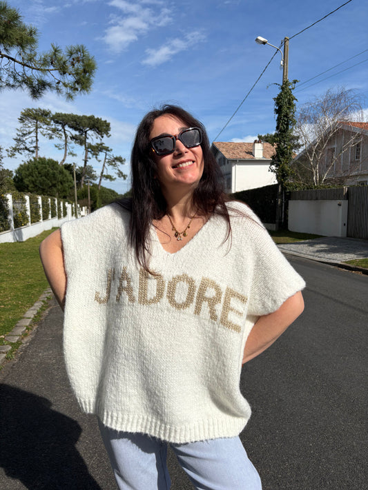 Pull J'ADORE - sans manches